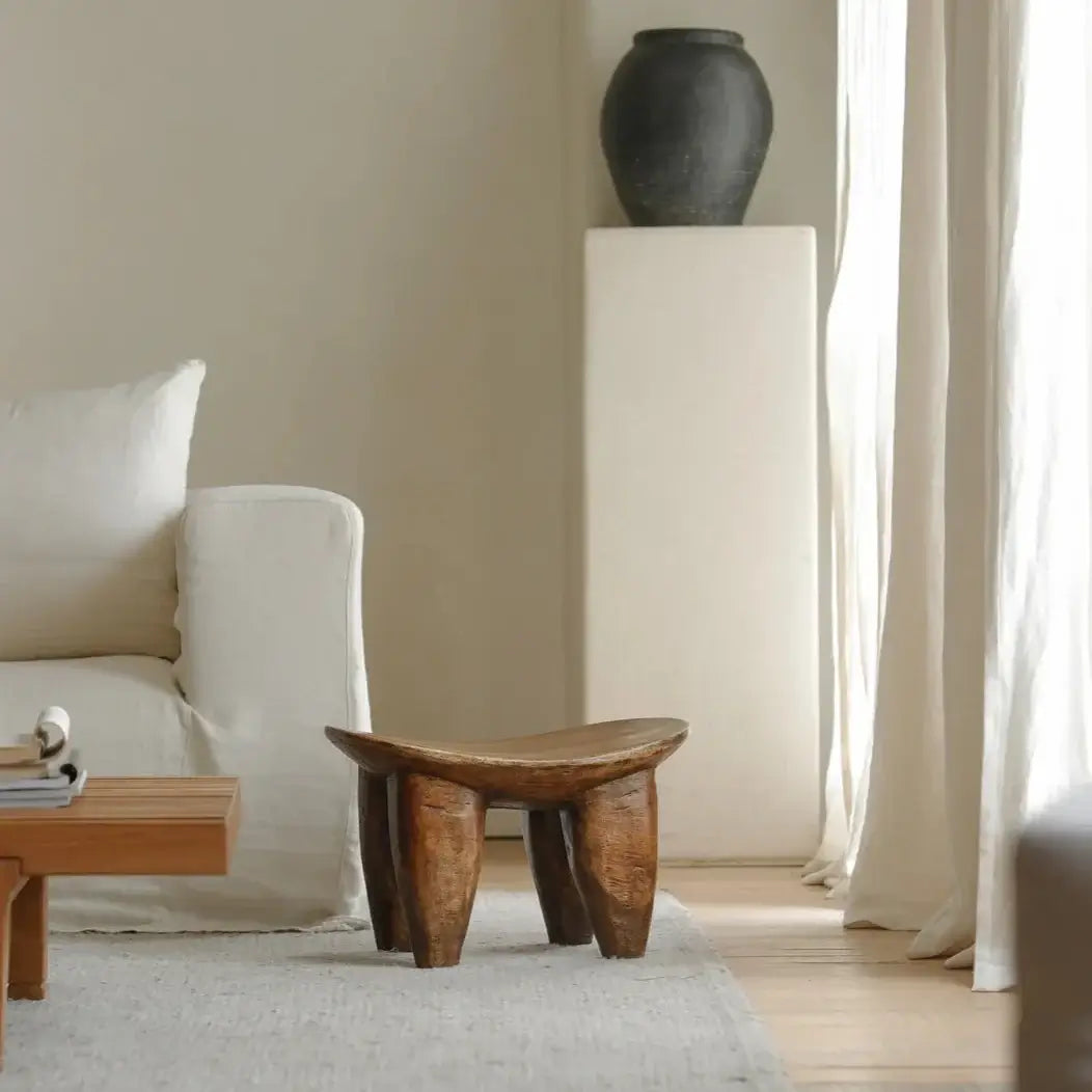 African Senufo Wood Milk Stool