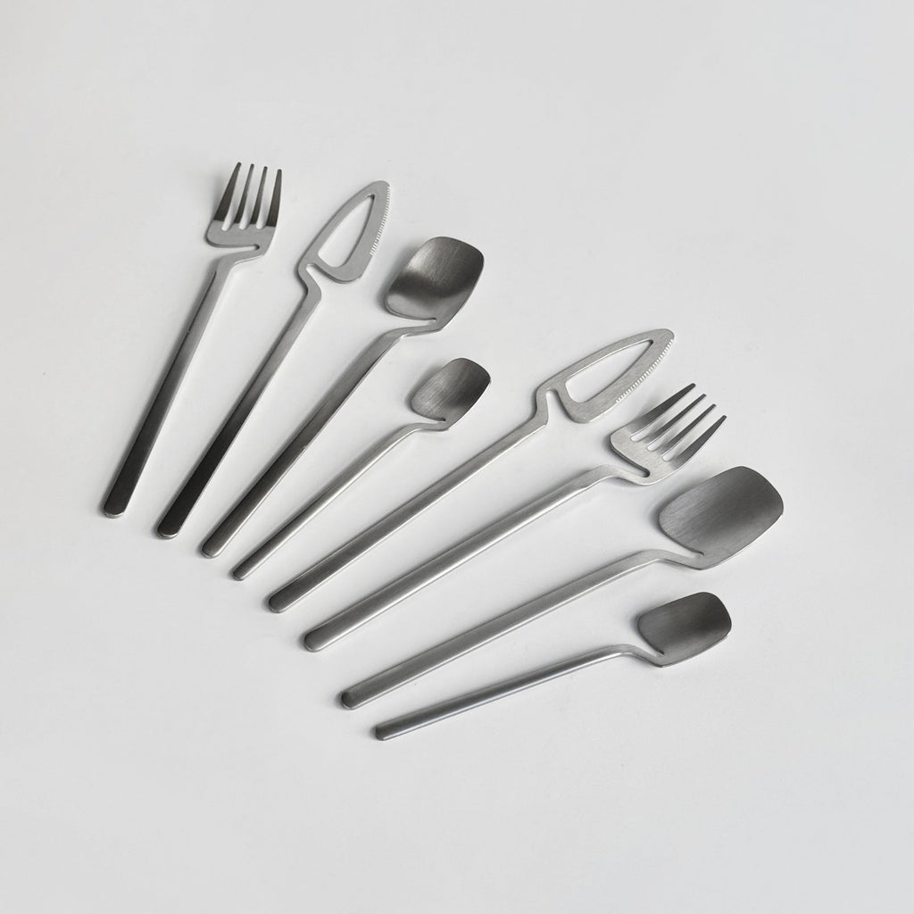 Minimalist Stainless Steel Flatware Set - Set of two