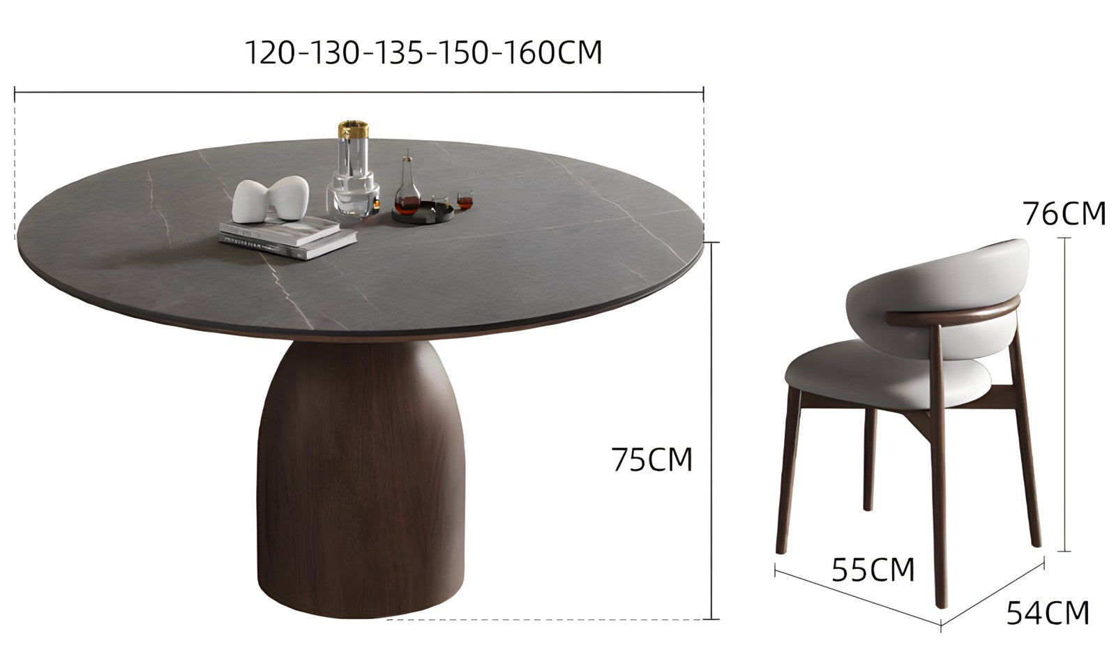 Solid Wood Round Table