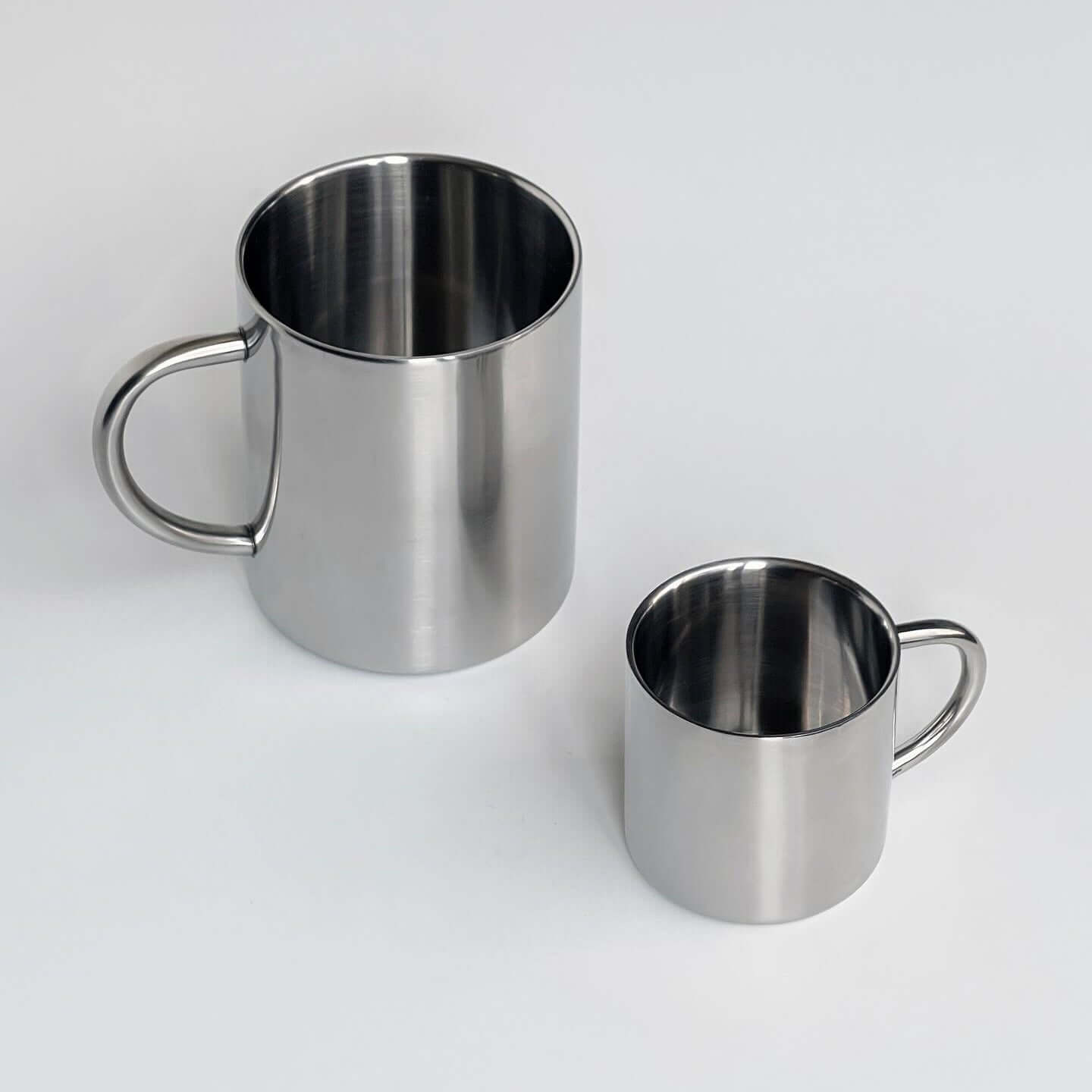 Double-Layer Glossy Stainless Steel Cups
