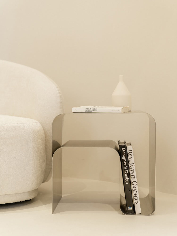 Minimalist Stainless Steel Bedside Table