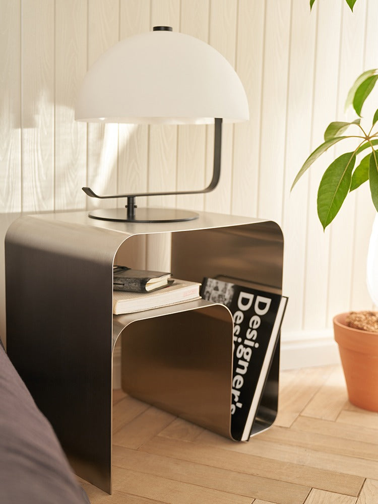 Minimalist Stainless Steel Bedside Table