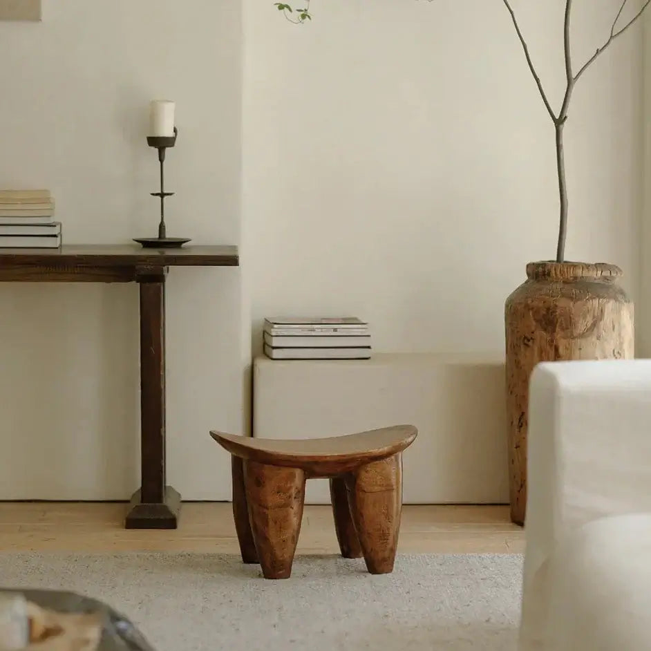 African Senufo Wood Milk Stool