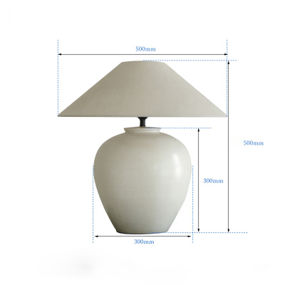 Egg Shaped Clay Pot Table Lamp