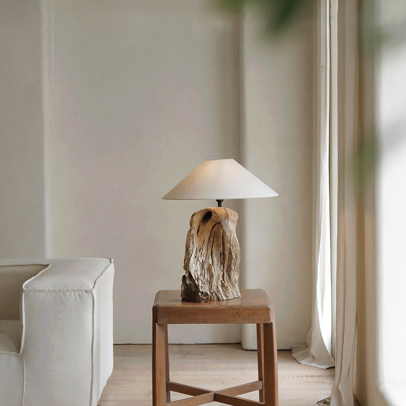 Carved Table Lamp