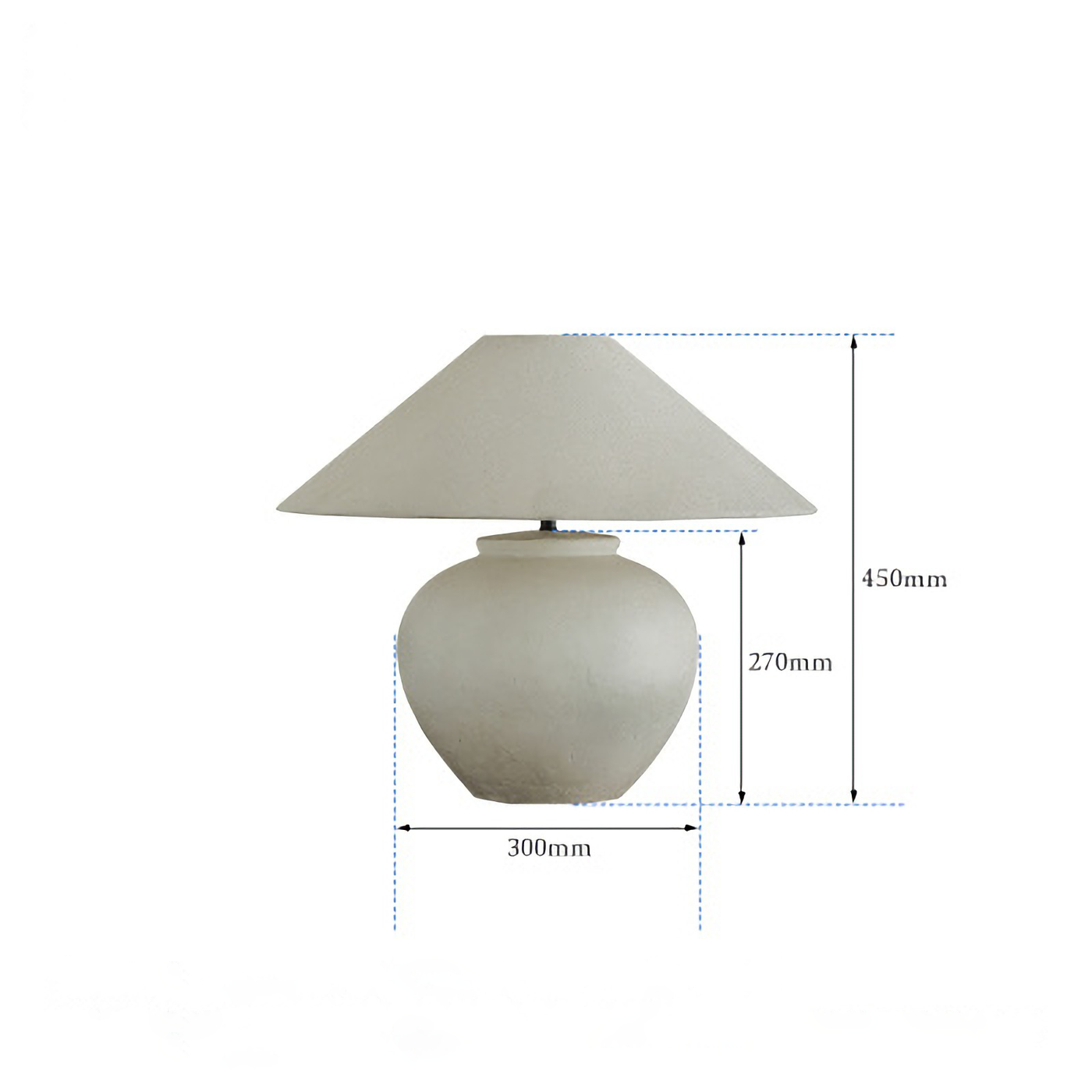 Egg Shaped Clay Pot Table Lamp