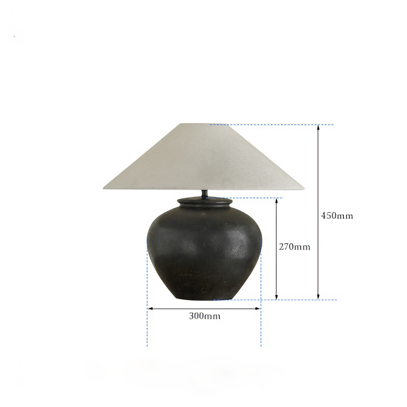 Egg Shaped Clay Pot Table Lamp