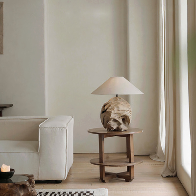 Carved Table Lamp