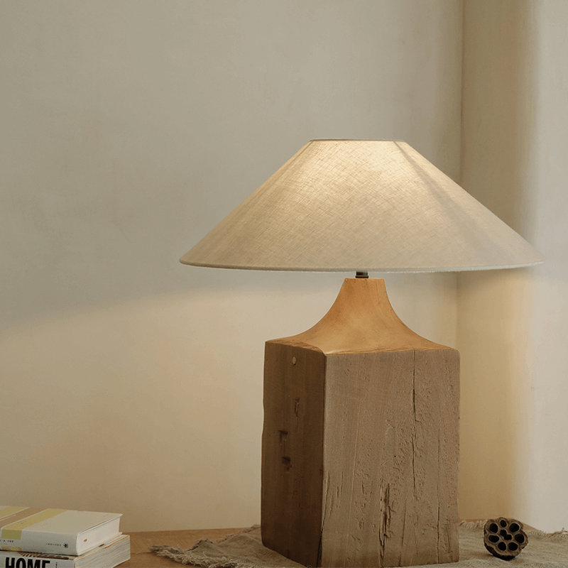 Old Wood Table Lamp