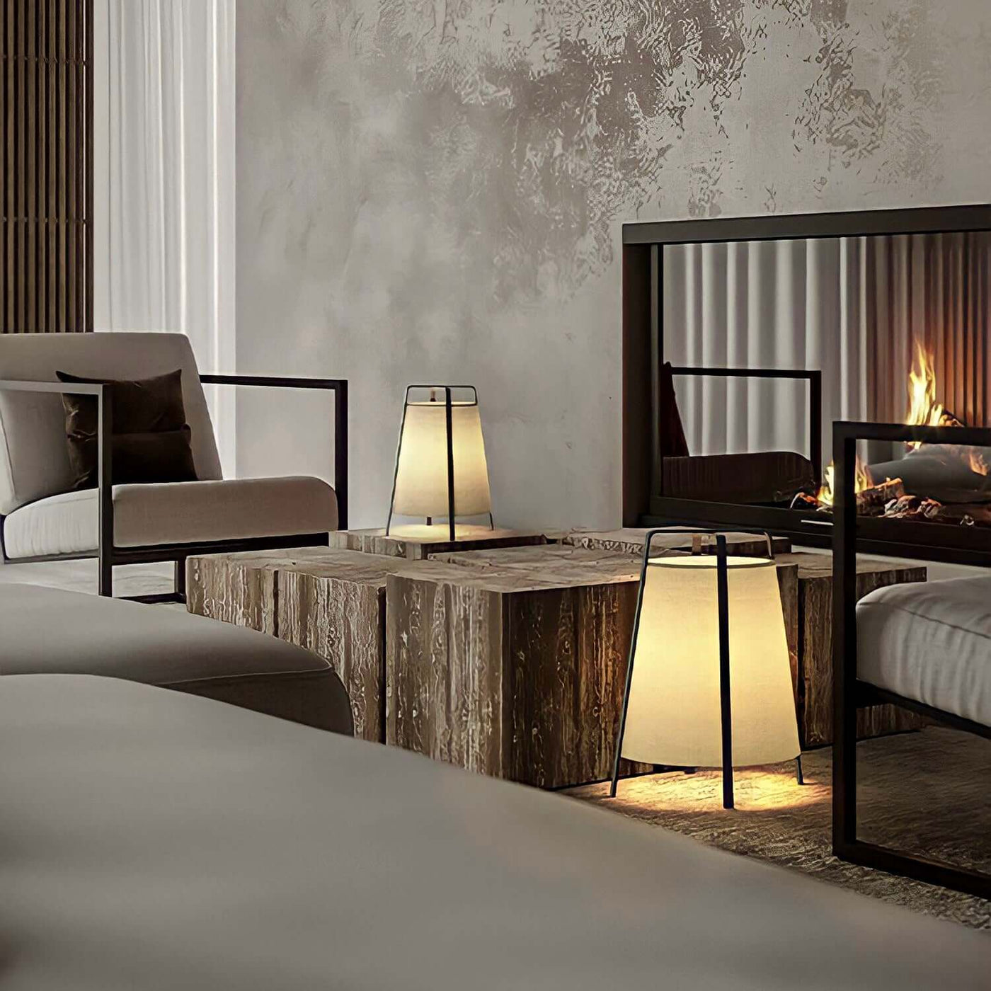 Wabi-Sabi Fabric Floor Lamp