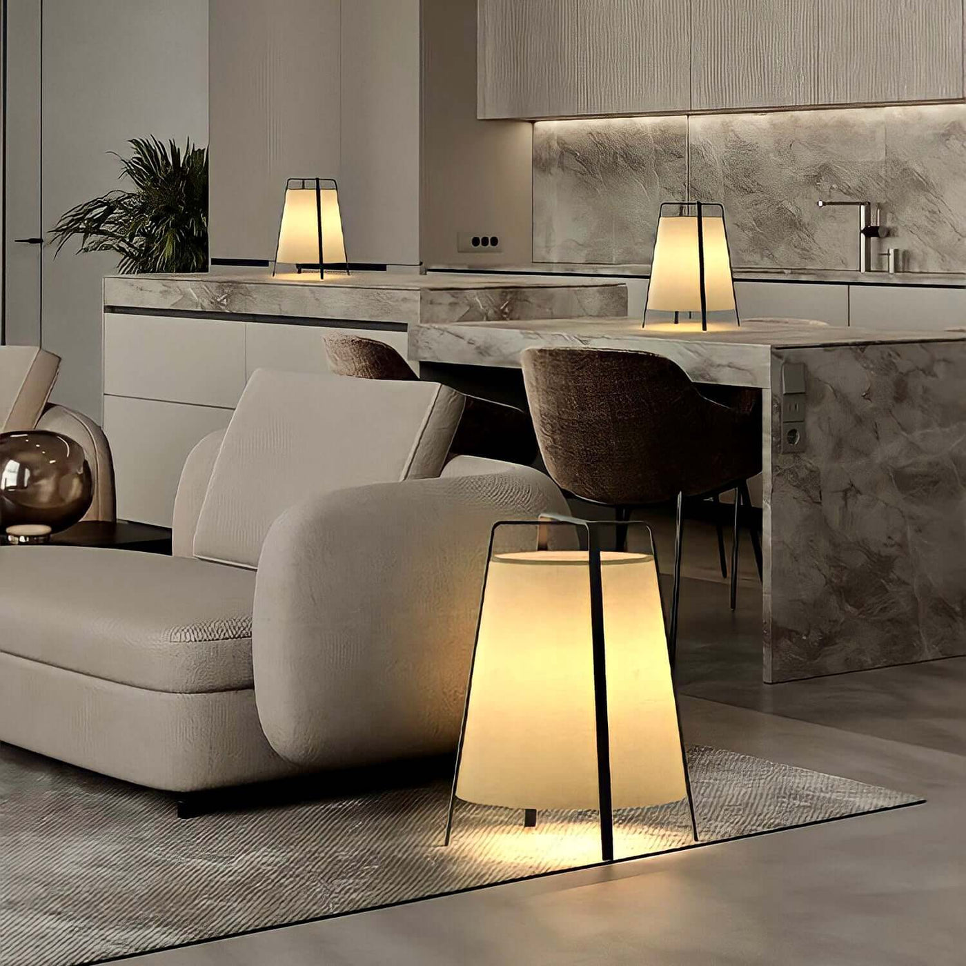 Wabi-Sabi Fabric Floor Lamp