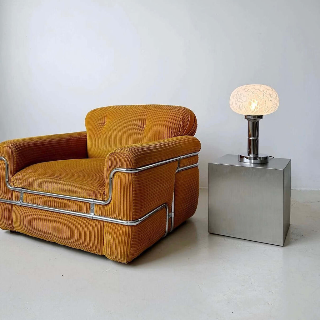 Minimalist Bauhaus Stainless Steel Side Table