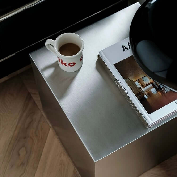 Minimalist Bauhaus Stainless Steel Side Table