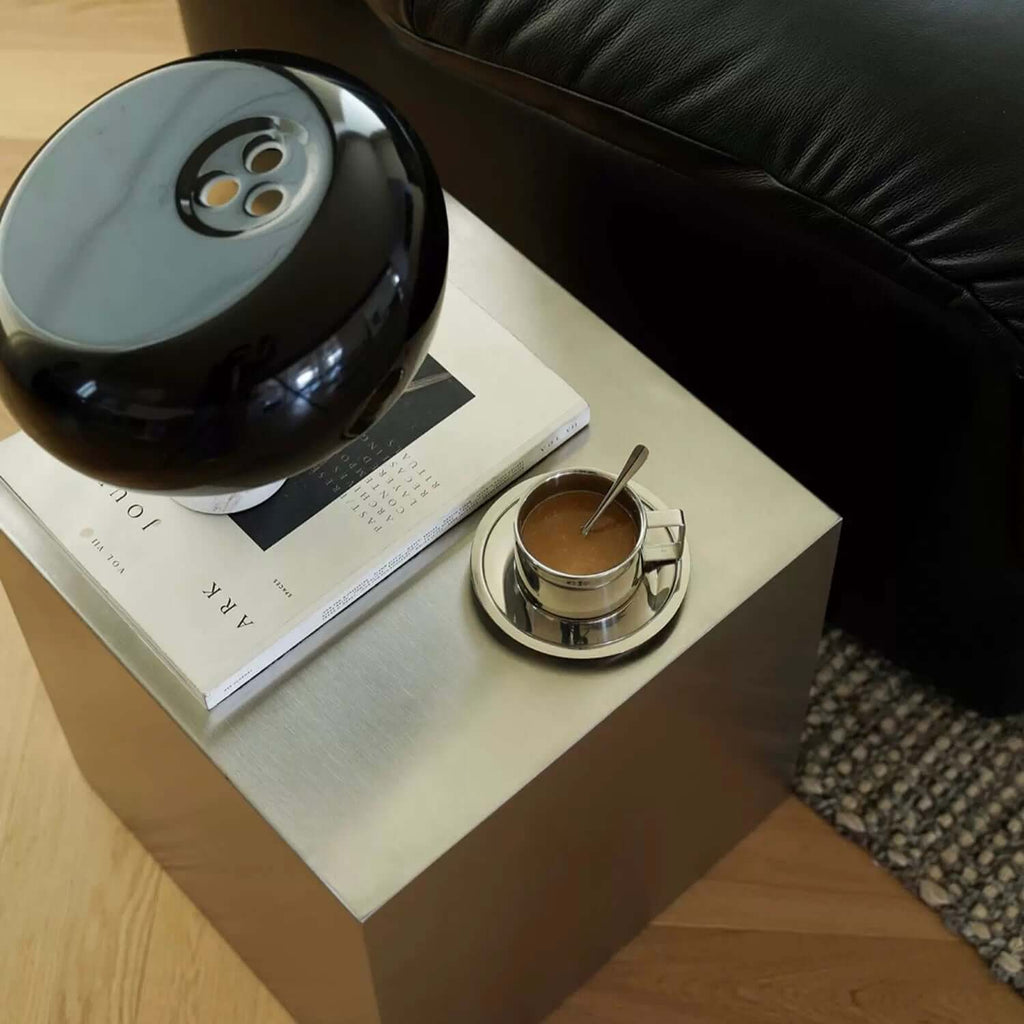 Minimalist Bauhaus Stainless Steel Side Table