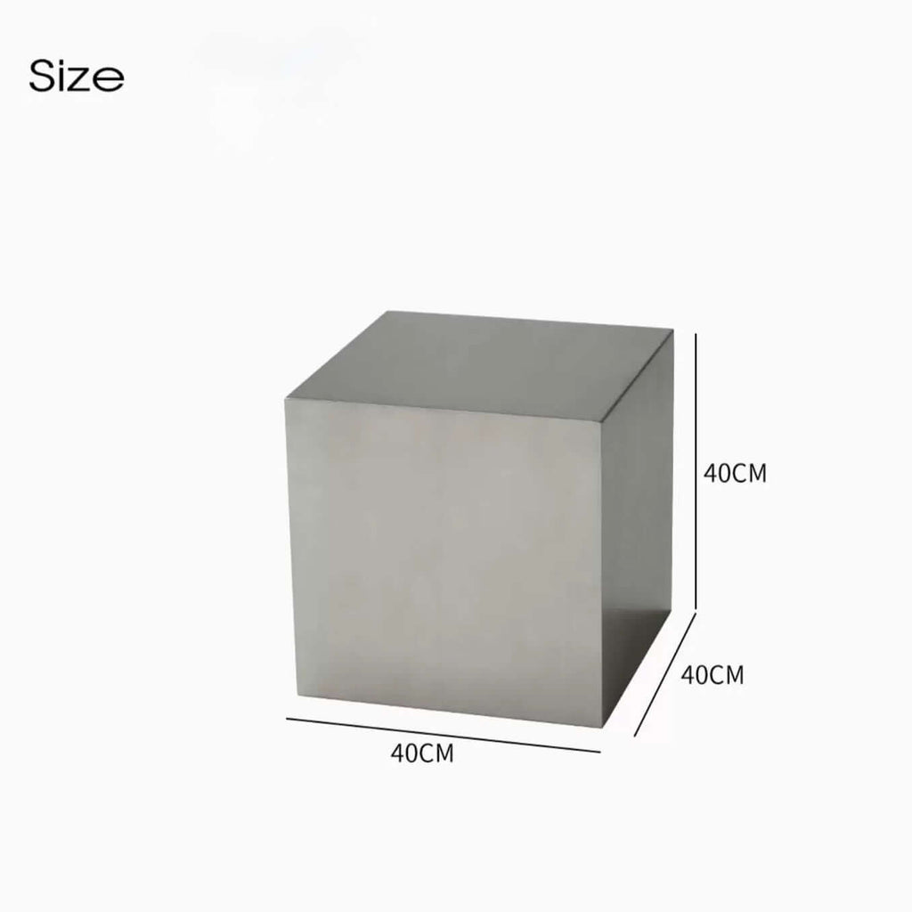 Minimalist Bauhaus Stainless Steel Side Table