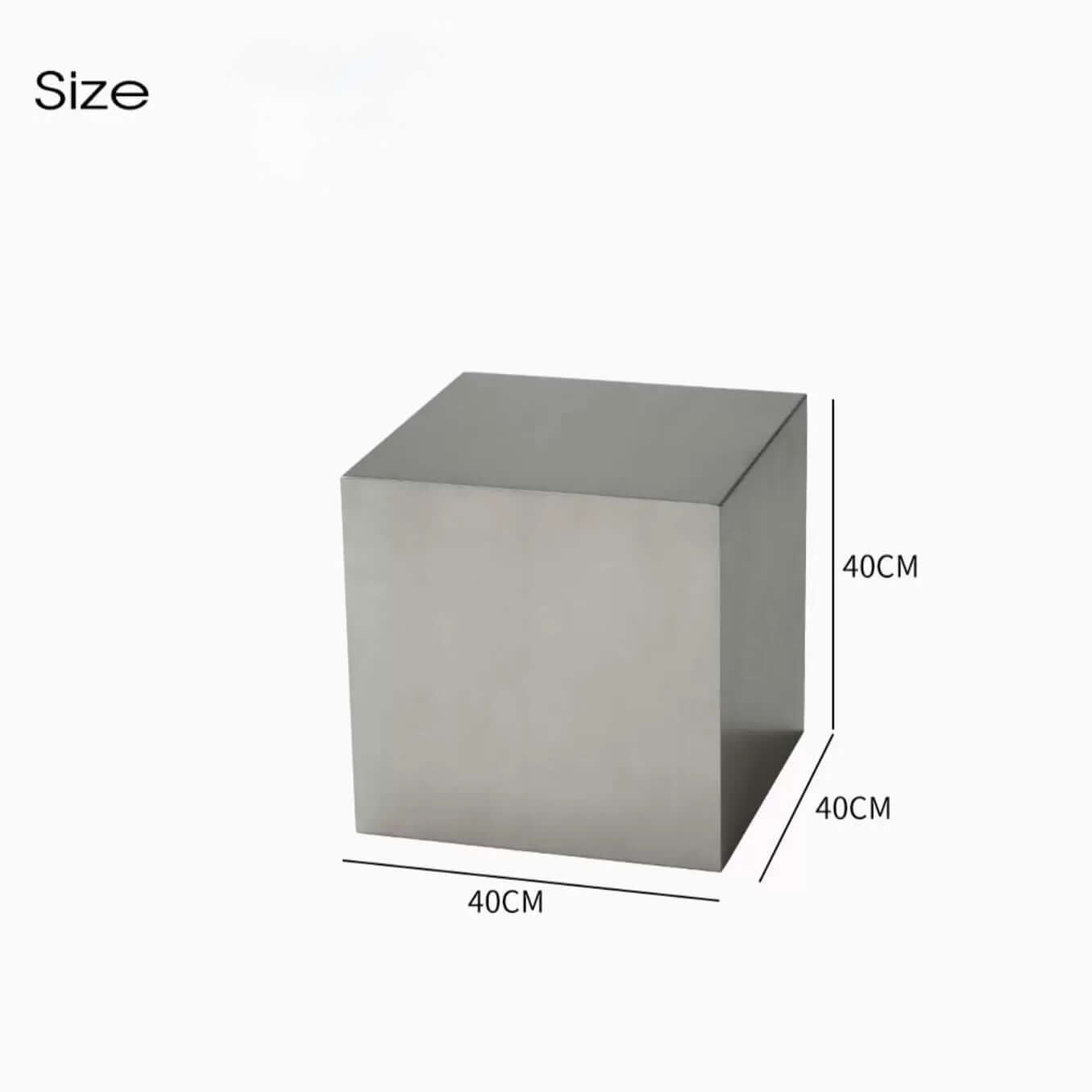 Minimalist Bauhaus Stainless Steel Side Table