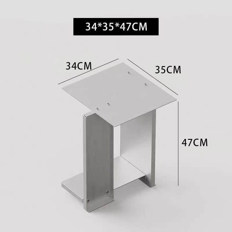 Industrial Minimalist Steel Side Table