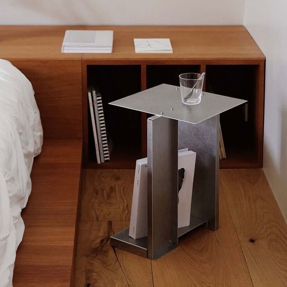 Industrial Minimalist Steel Side Table