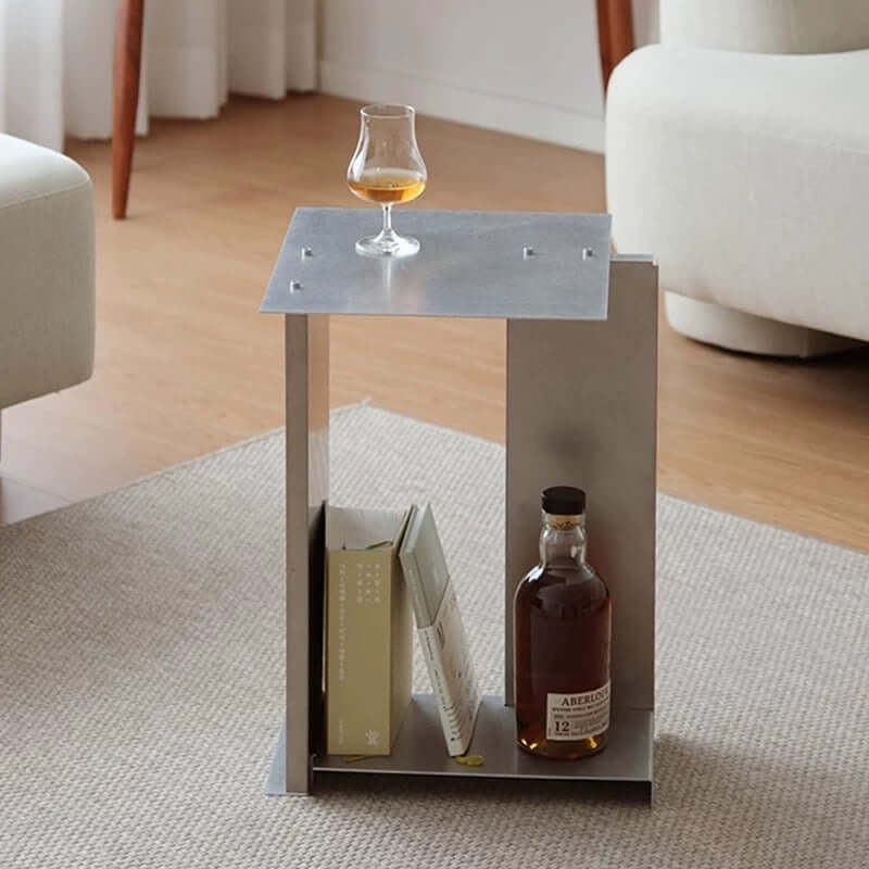 Industrial Minimalist Steel Side Table