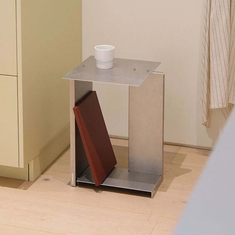 Industrial Minimalist Steel Side Table