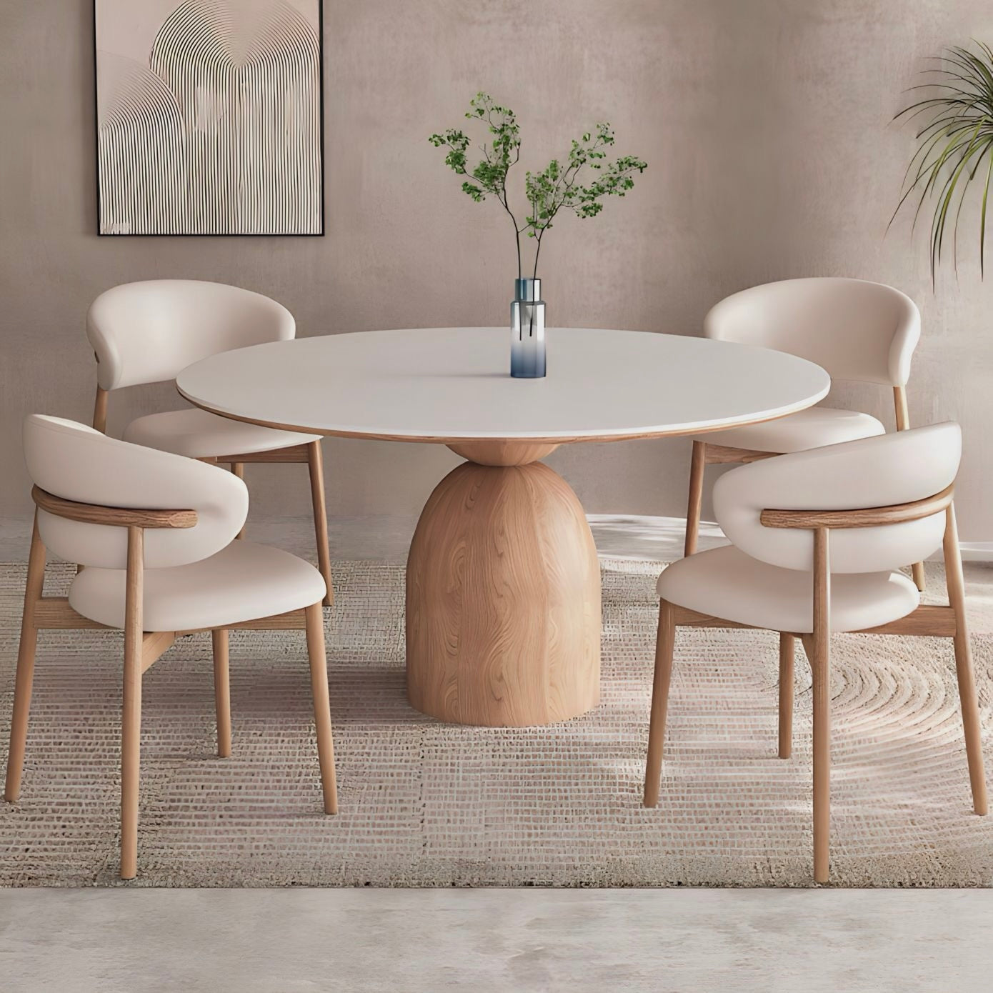 Solid Wood Round Table