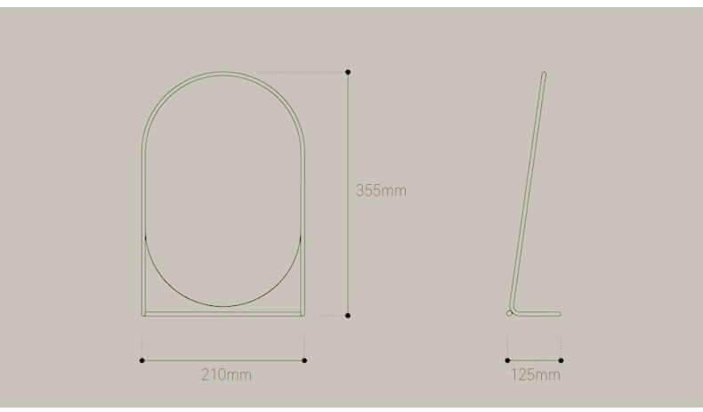 Minimalism Steel Vanity Mirror