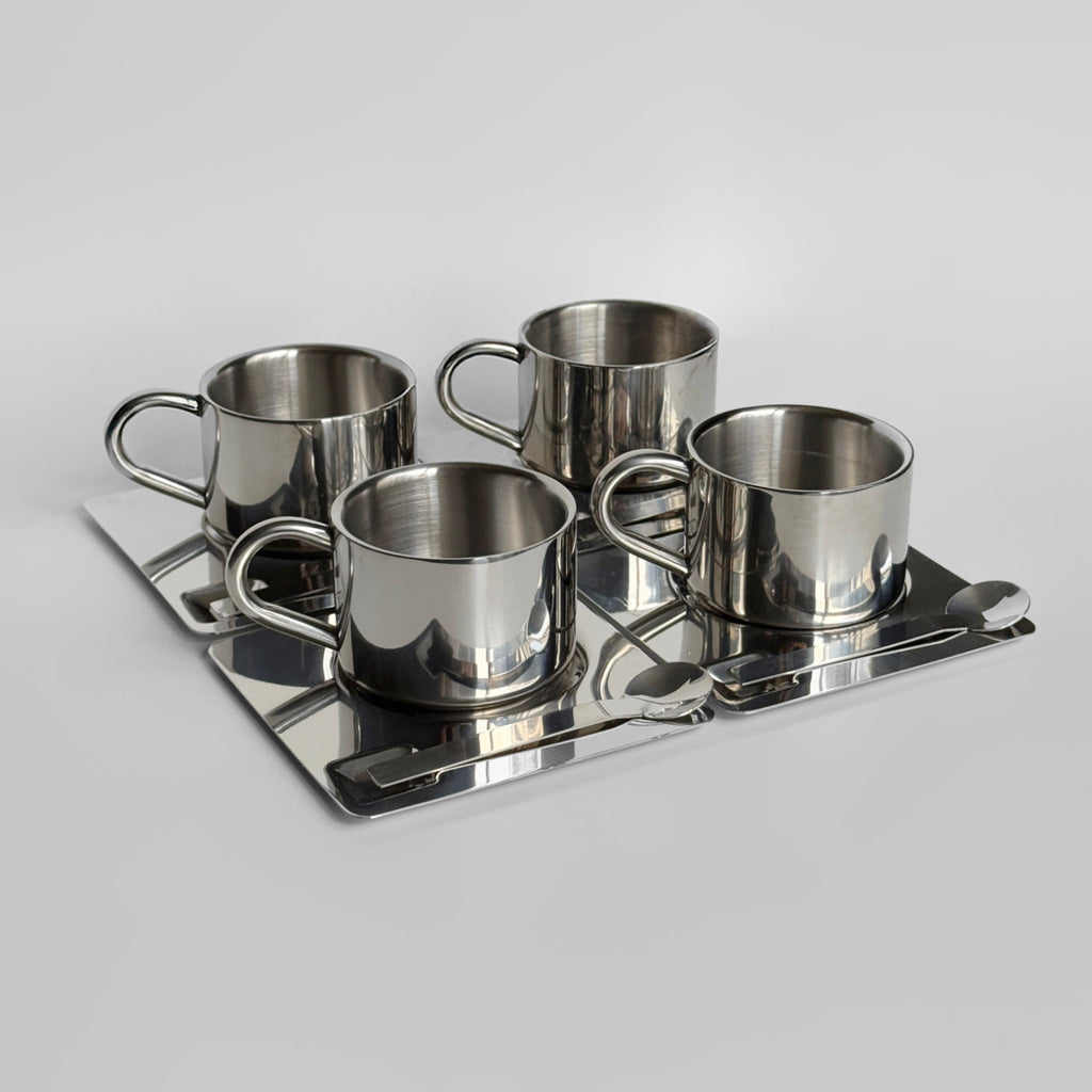 Venice Mirror Cup with a Saucer & Spoon