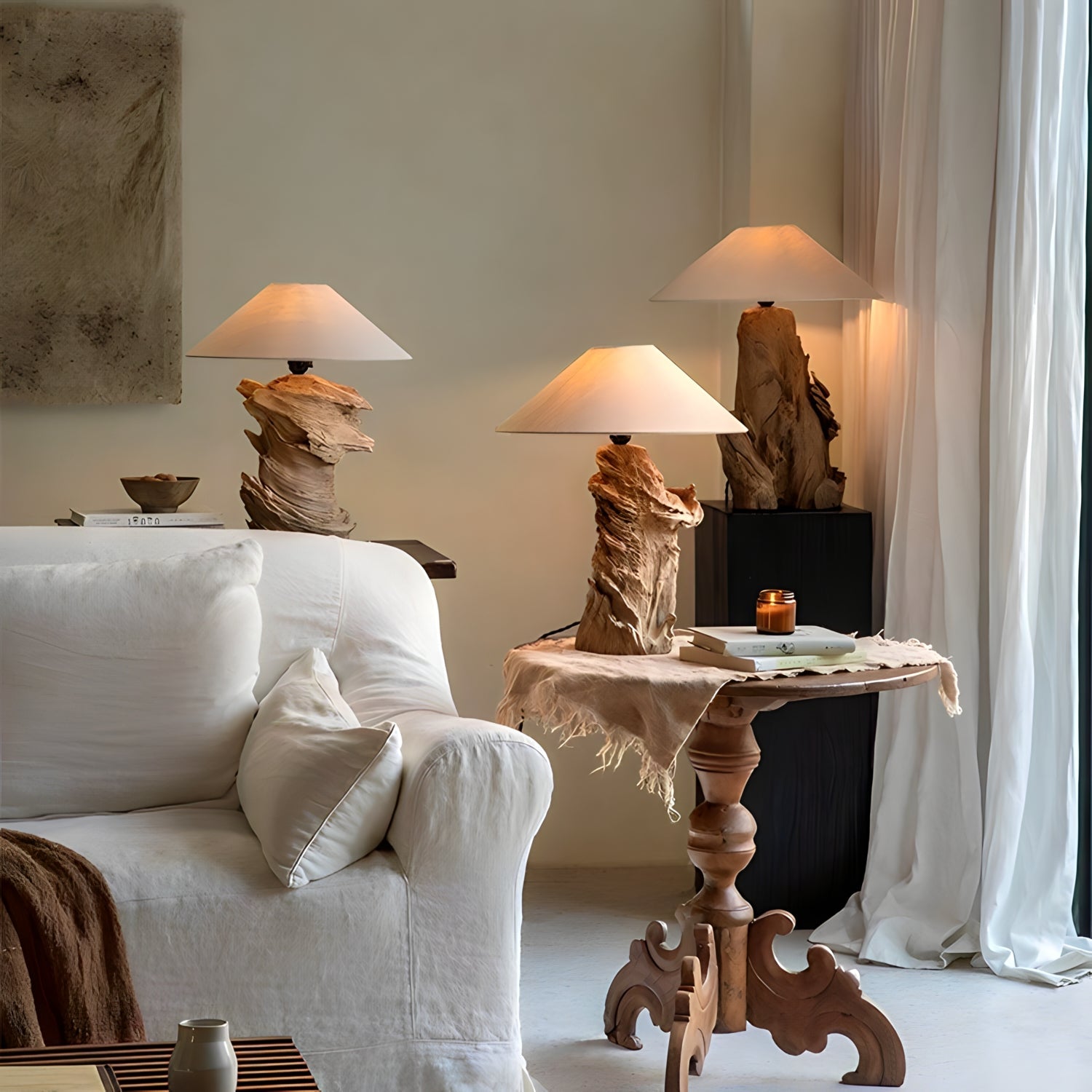 Custom-Crafted Wooden Lamp - Contact Us First