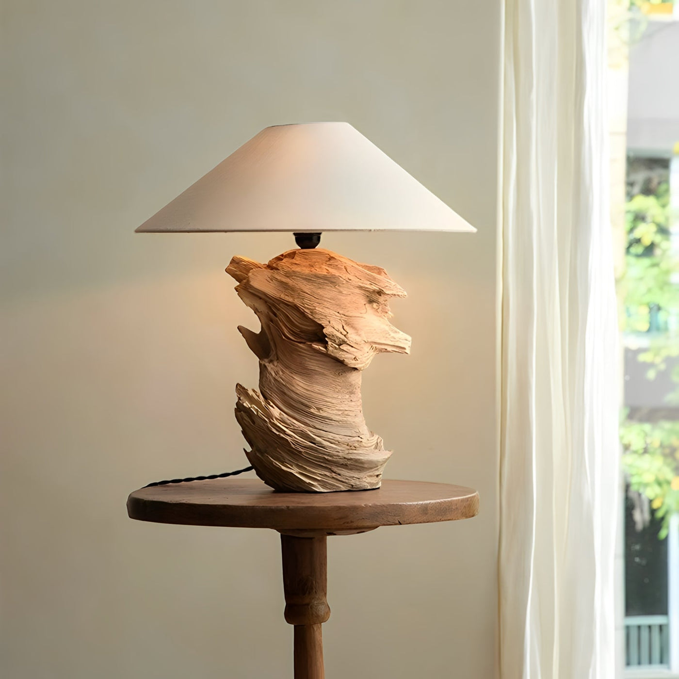 Custom-Crafted Wooden Lamp - Contact Us First