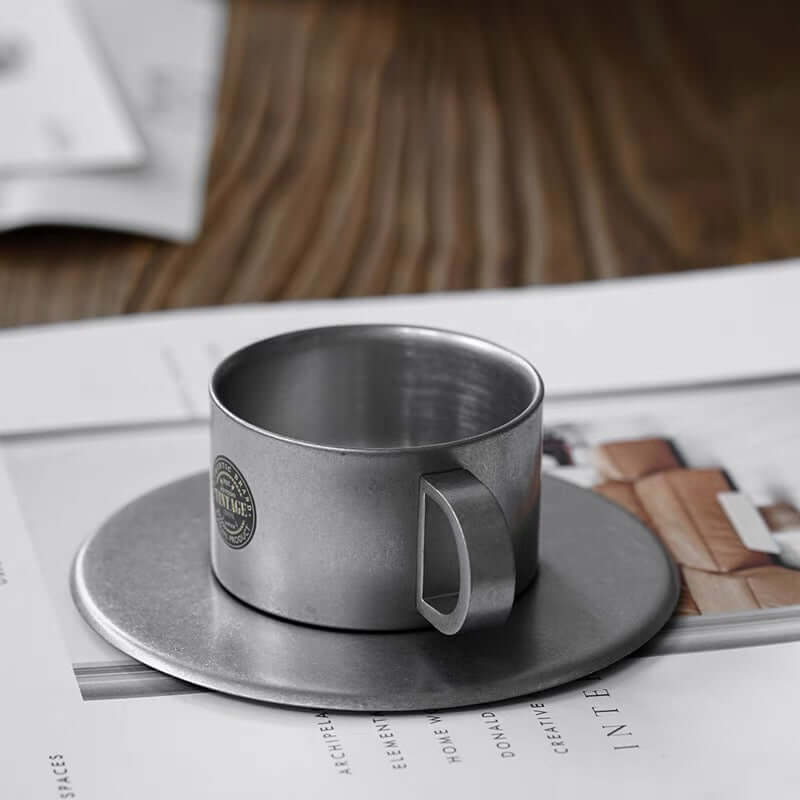 VINTAGE INOX Cup & Saucer 90ml