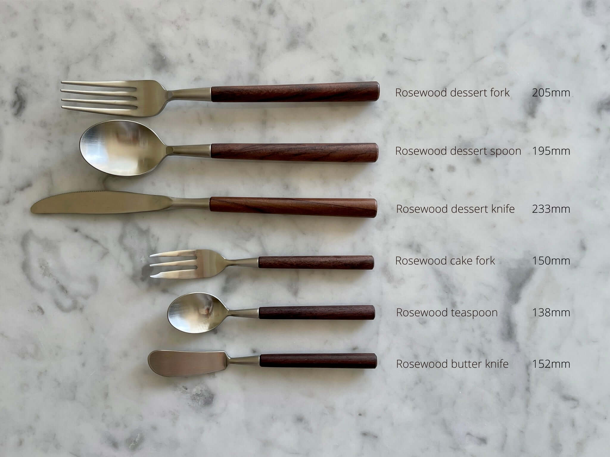 Elegant Rosewood cutlery set