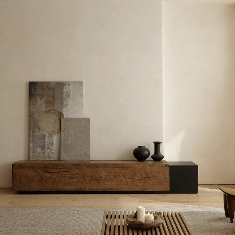 Industrial Wind TV Japanese Cabinet