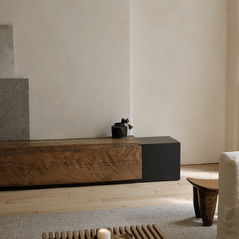 Industrial Wind TV Japanese Cabinet