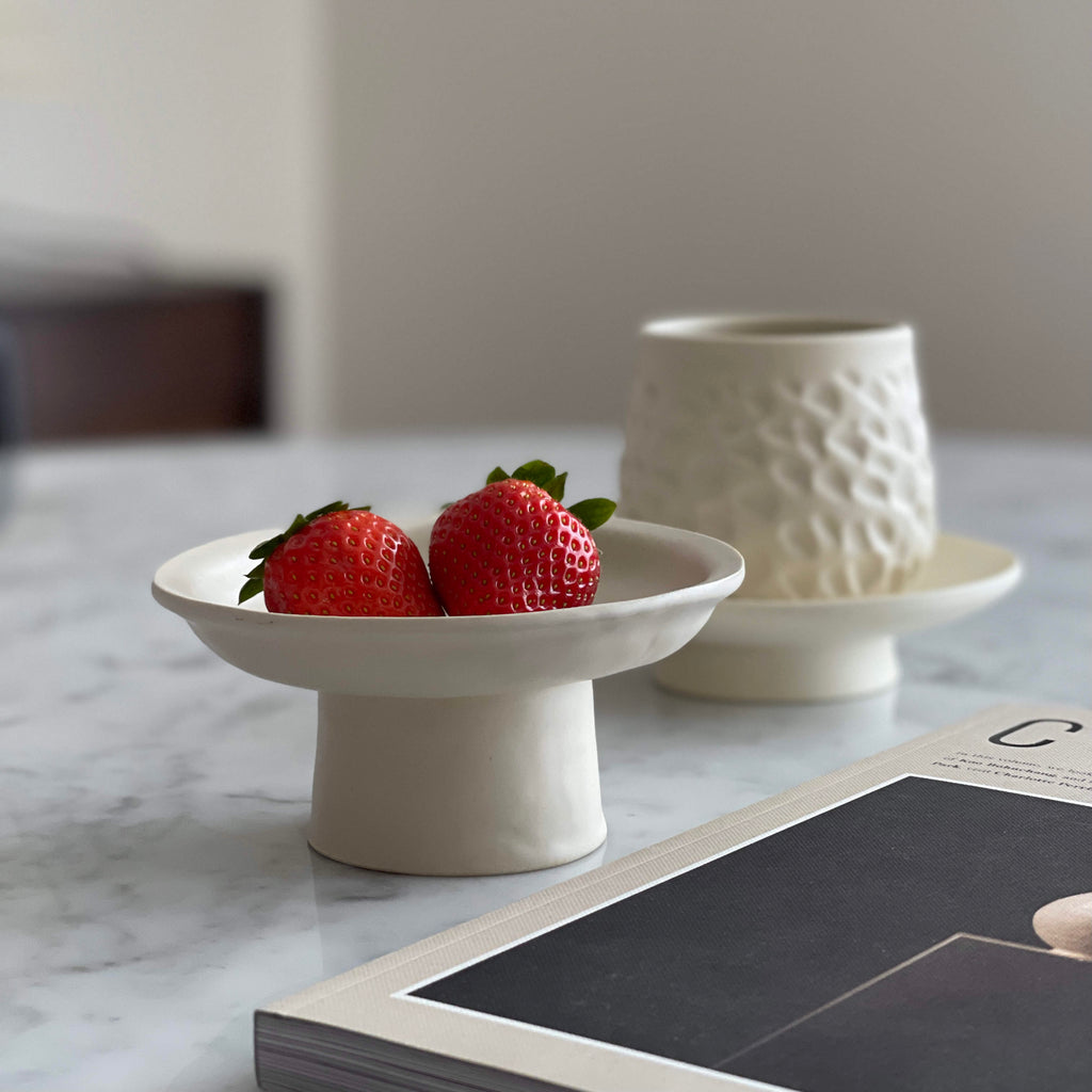 Tall Plate by Yoshida Pottery