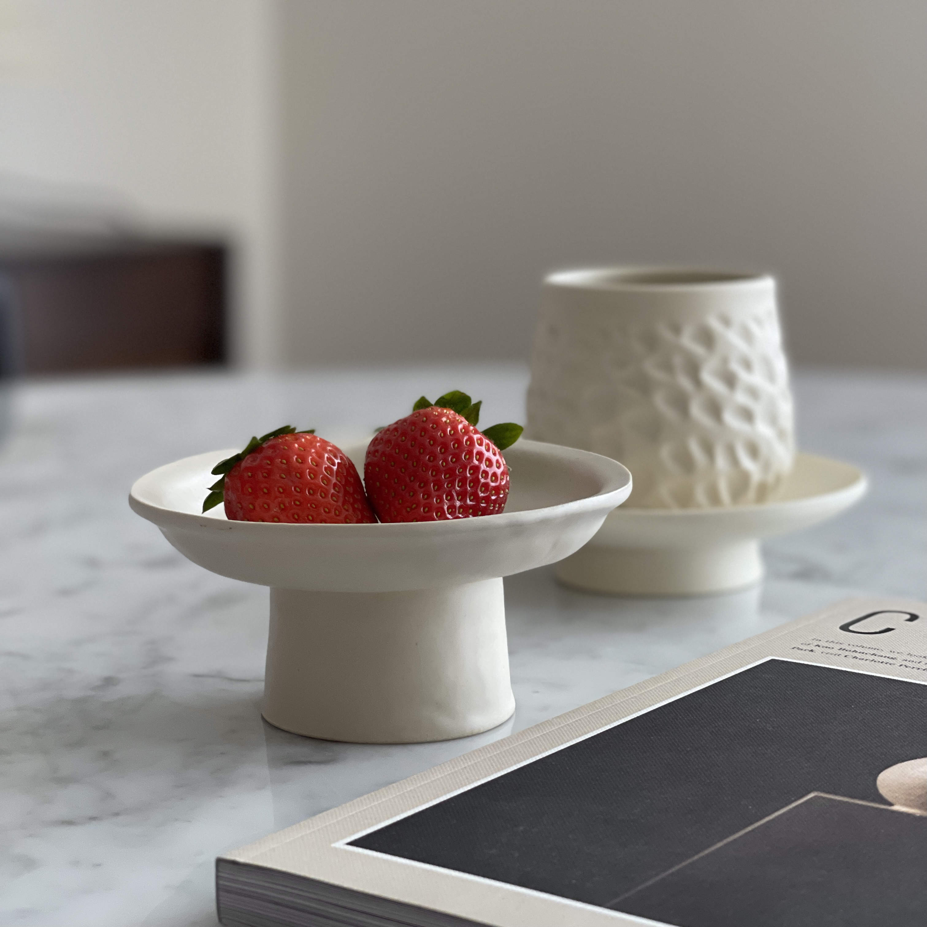 Tall Plate by Yoshida Pottery