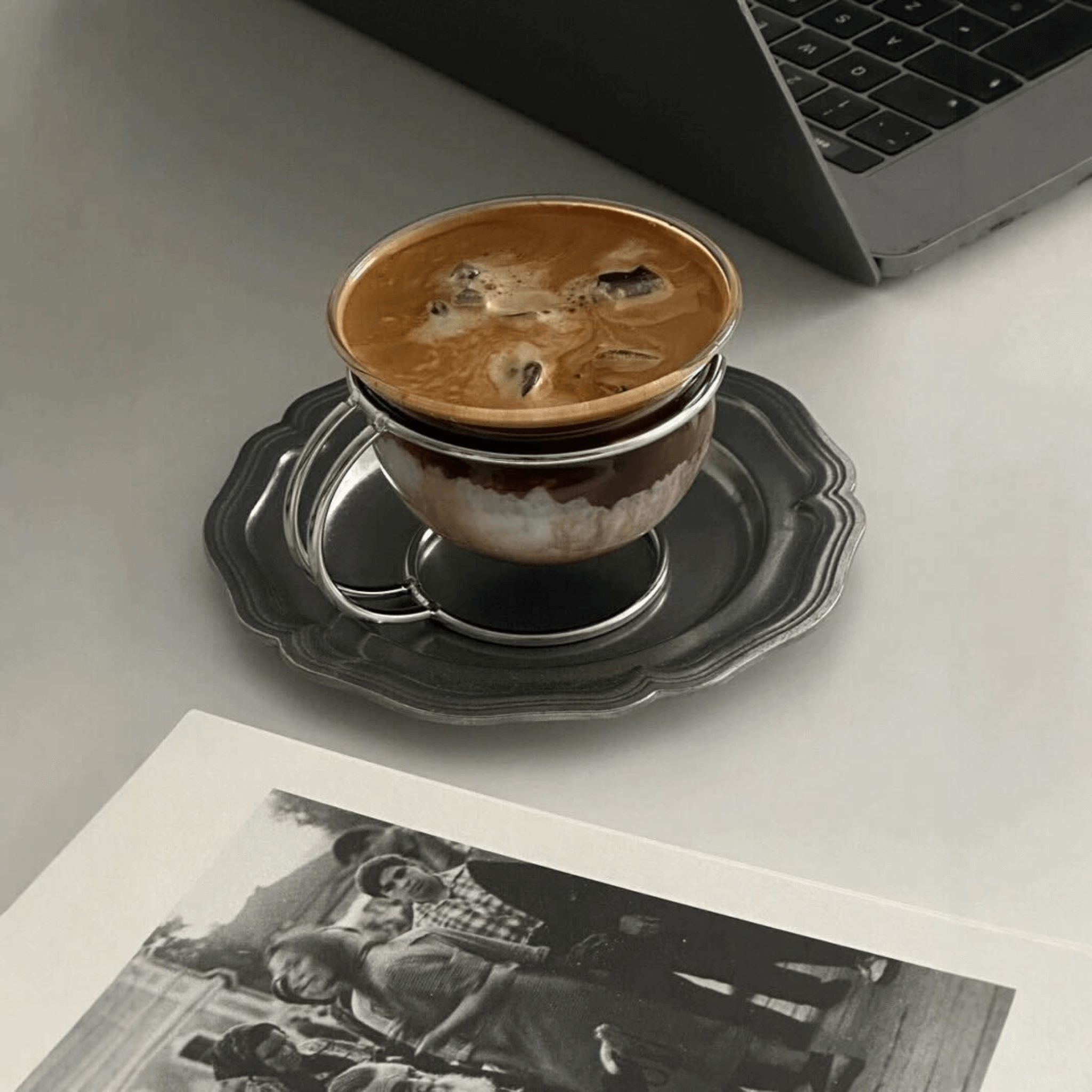 Muse Glass Cup & Saucer Set