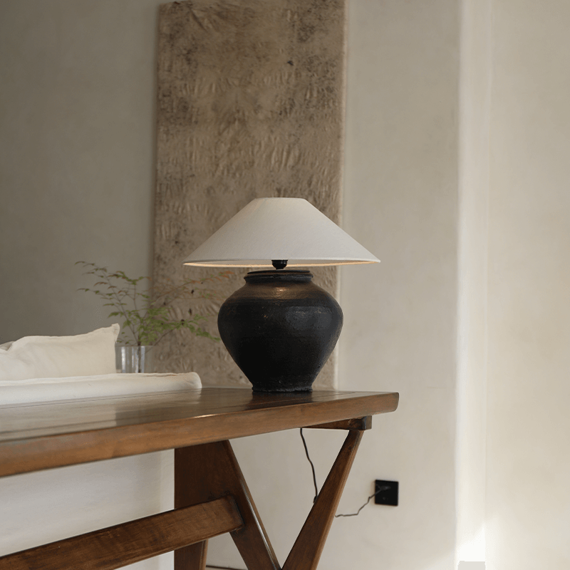 Wabi-Sabi Style Handmade Table Lamp