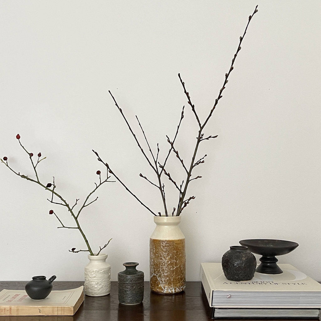 Shabby Chic Green Vase H 10cm