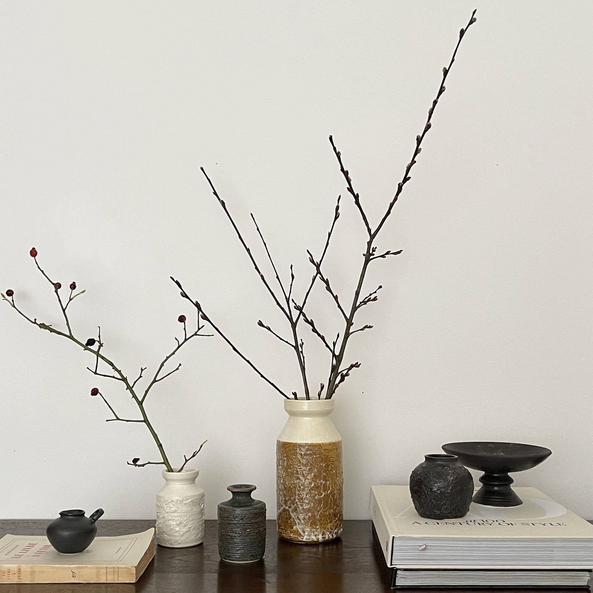 Shabby Chic Green Vase H 10cm