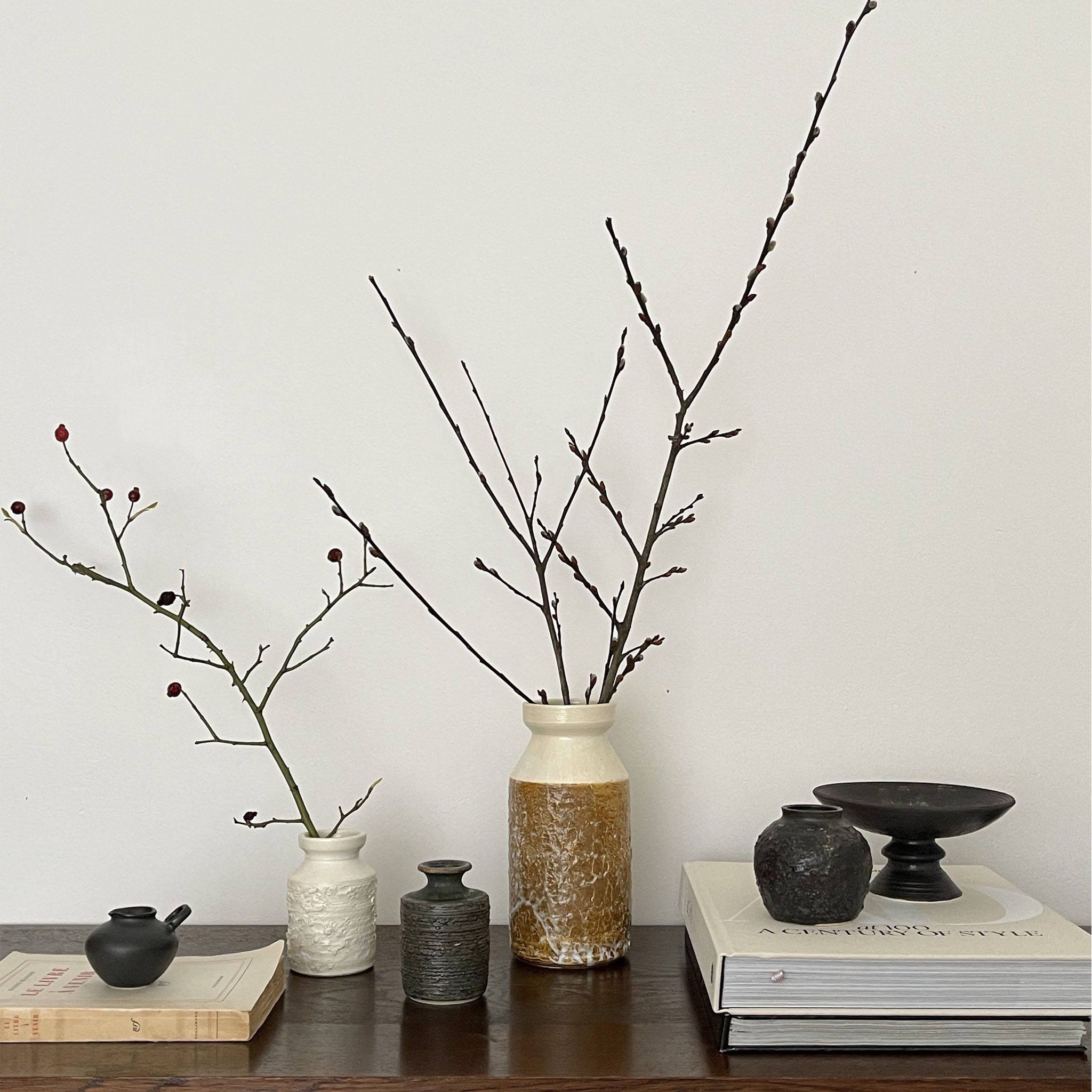 Shabby Chic Black Vase