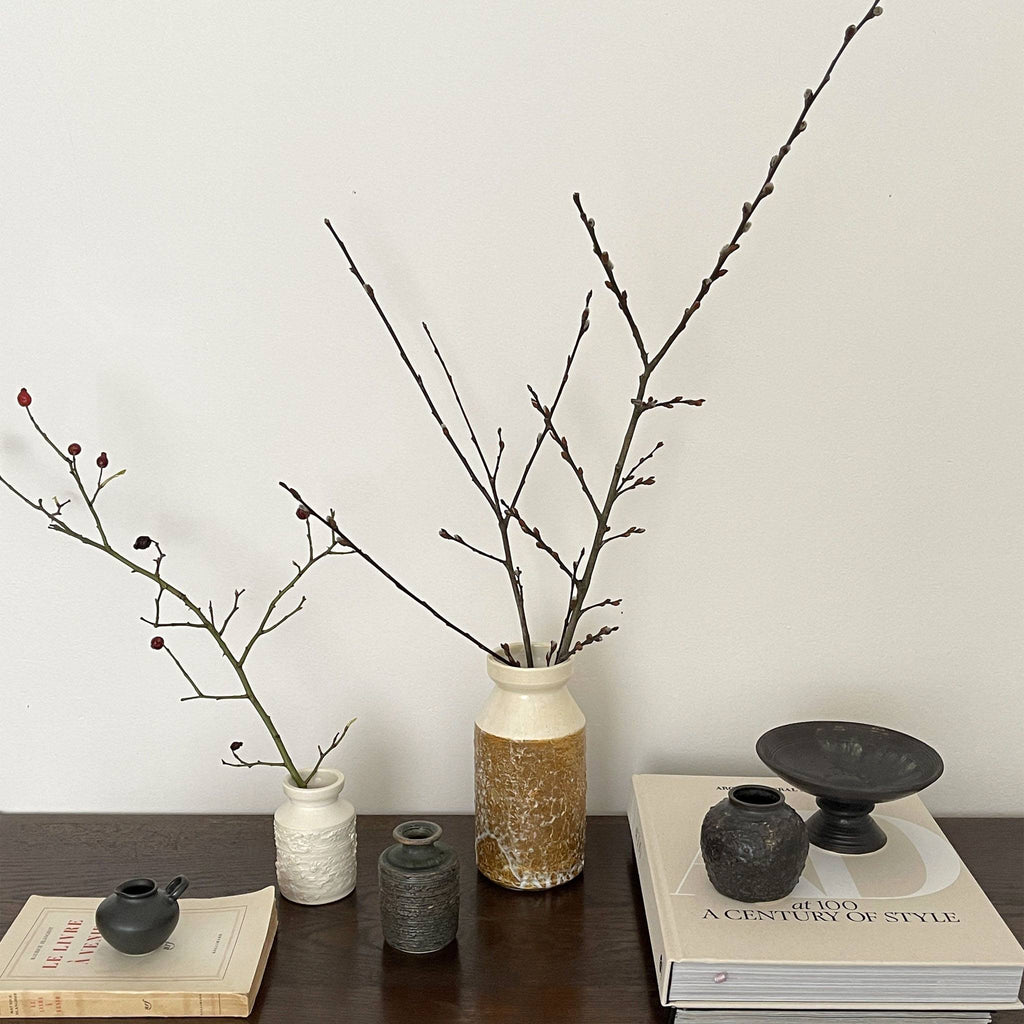 Shabby Chic Green Vase H 10cm