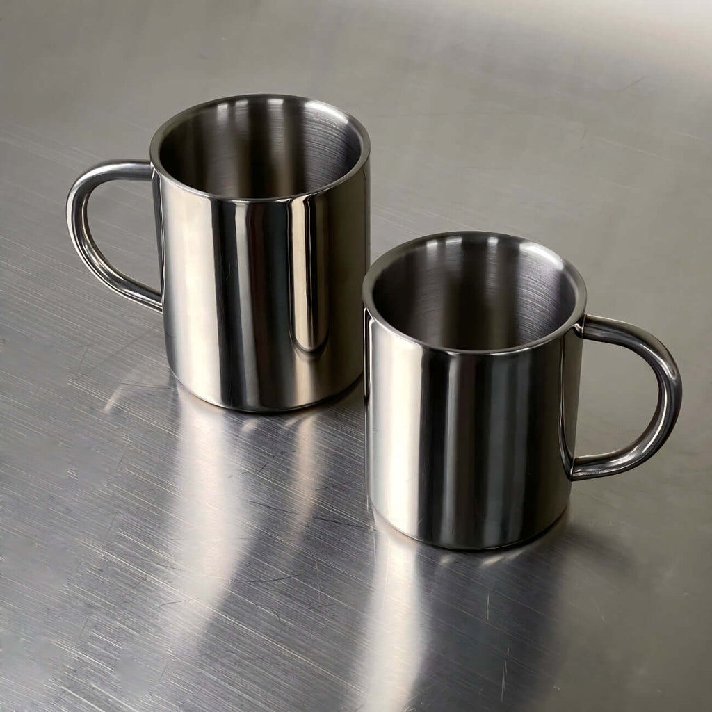 Double-Layer Glossy Stainless Steel Cups