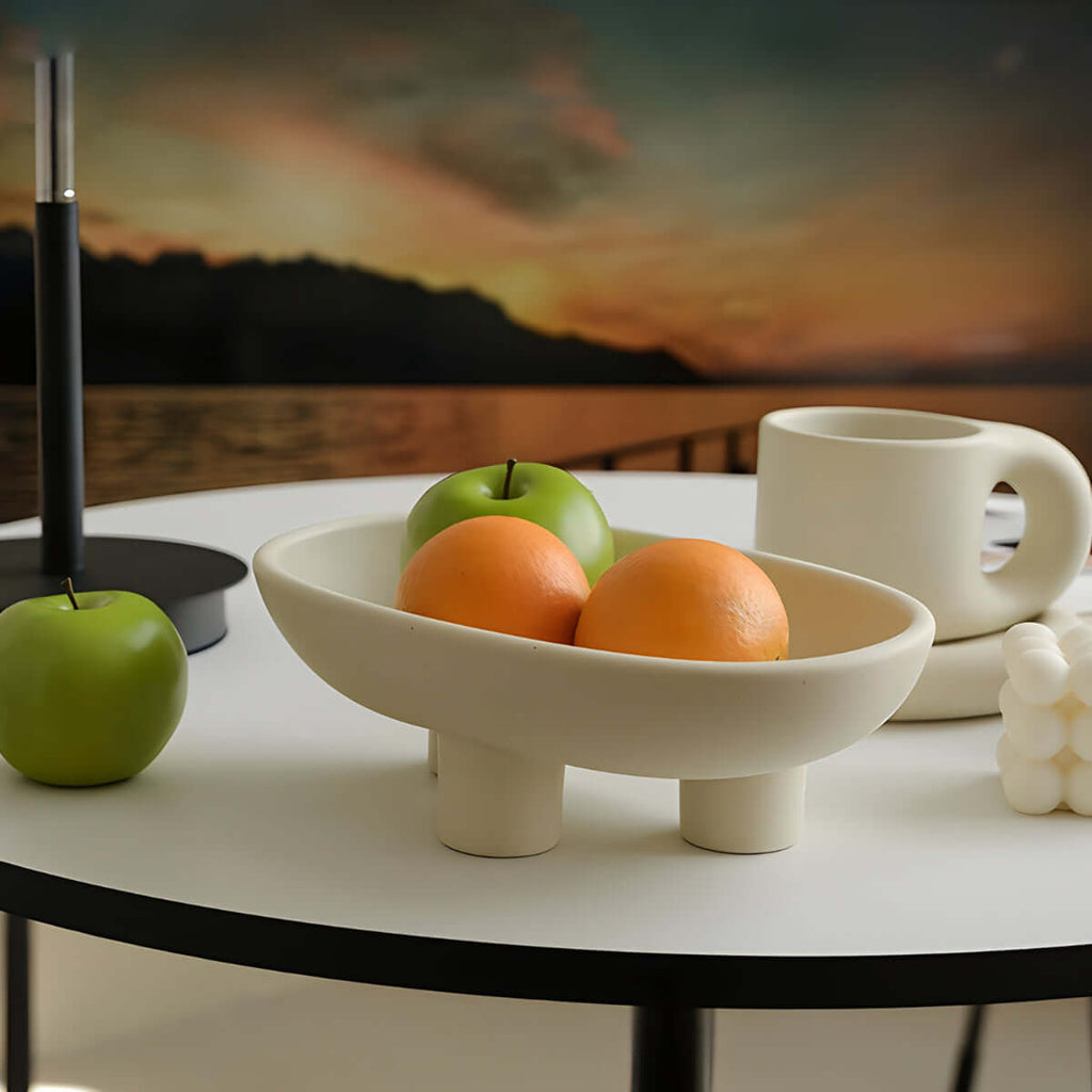 Ceramic Three-Legged Fruit & Snack Plate