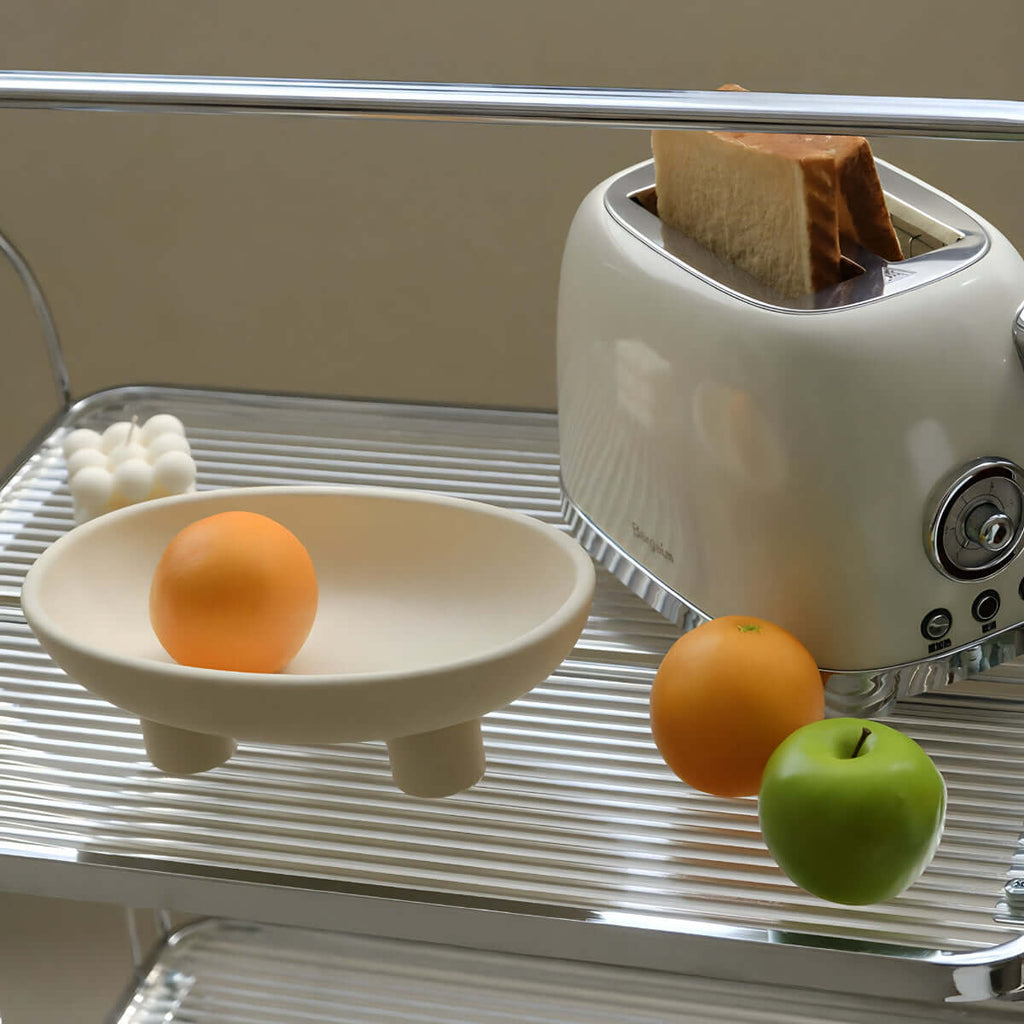 Ceramic Three-Legged Fruit & Snack Plate