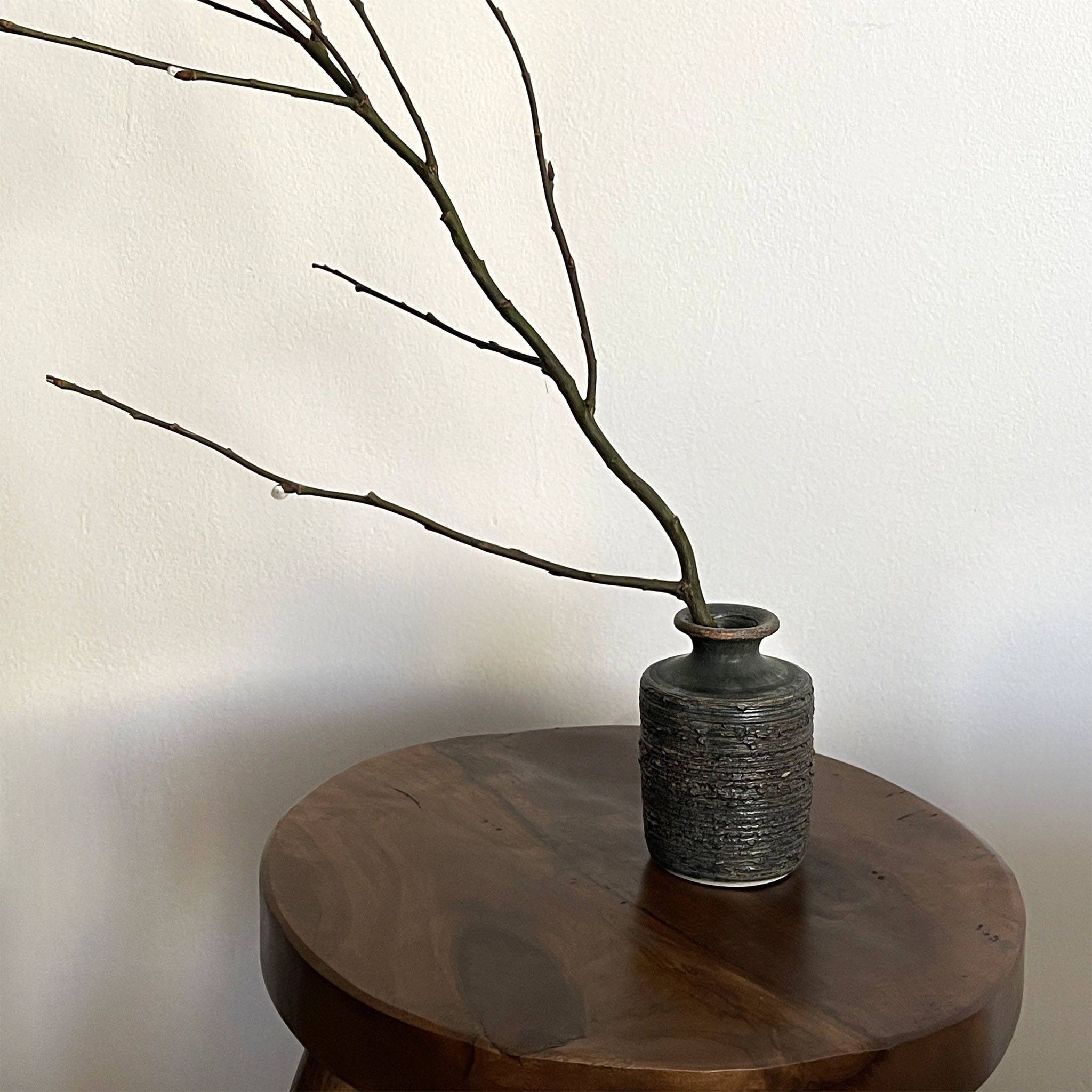 Shabby Chic Green Vase H 10cm