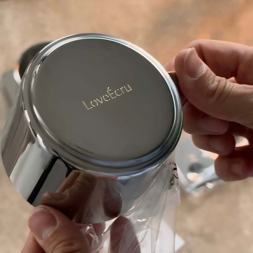 Venice Mirror Cup with a Saucer & Spoon